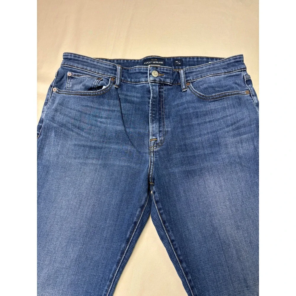 Lucky Brand 121 Slim Mens Blue Denim Jeans 38x30‎ Medium Wash Stretch Coolmax